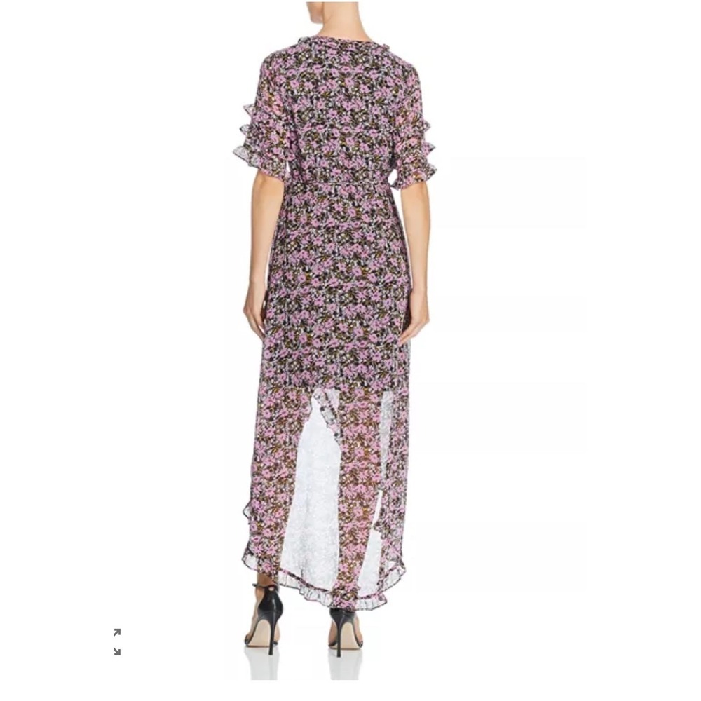 Lost and Wander Floral Print Wrap Maxi Dress Ruffled Flutter Sleeve NWT medium - Picture 8 of 8
